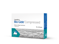 Bio-Gide Compressed 13x25 мм спресованная резорбируемая двухслойная барьерная мембрана повышенной плотности