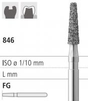 Боры стоматологические алмазные FG 846/019, черный, 1 шт. ISO код 314171544019