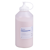 Порошок пластмассы для изготовления бюгельных протезов INTERACRYL HOT, для горячей полимеризации, цвет №10 (розовый прозрачный с прожилками). Упаковка 1000гр.