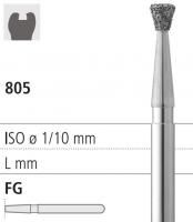 Боры стоматологические алмазные FG 805/017, черный, 1 шт., ISO код 314010544017