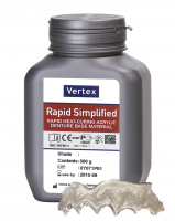 Порошок Vertex Rapid Simplified, цвет №4 прозрачный, 500 г. Пластмасса для изготовления базисов съемных протезов