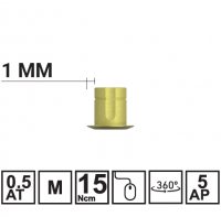 Титановое основание для мультиюнита VEGA NV/RV PERMANENT для мостовидных конструкций GH0,5 мм, толщина стенки 1 мм, с микро-винтом MP360