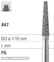 Боры стоматологические алмазные FG 847/025, черный, 1 шт. ISO код 314172544025