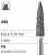 Боры стоматологические алмазные FG 888/024, черный, 6шт. ISO код 314213544024