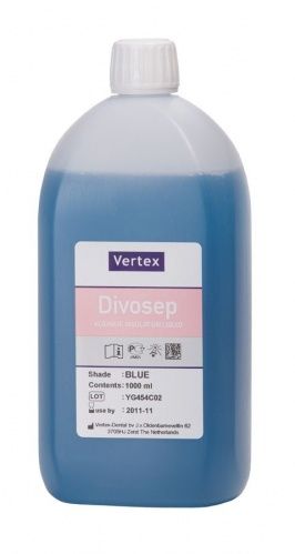 Жидкость изолирующая Divosep - изоляция пластмассы от гипса, для горячей или холодной полимеризации, цвет синий. Упаковка 1000мл.